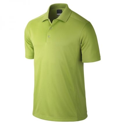A lime green athletic performance polo shirt with a smooth finish, ideal for custom private label gymwear and bulk OEM sportswear manufacturing.