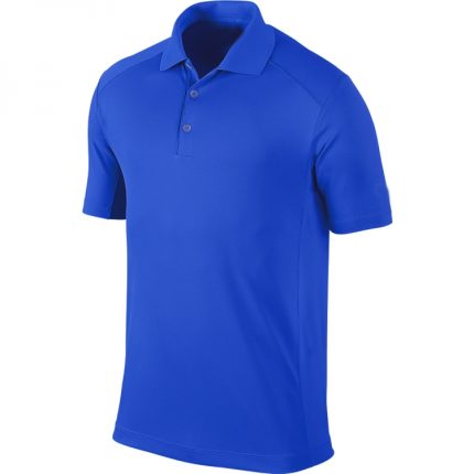 Royal blue moisture-wicking performance polo shirt featuring raglan sleeves, designed for bulk OEM production and private label sportswear brands.