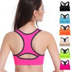 Custom racerback sports bra with breathable mesh back panel and multi-way stretch fabric for private label activewear brands and bulk supply.