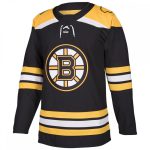 Professional black ice hockey jersey with yellow and white striped sleeves and chest logo for bulk B2B manufacturing.